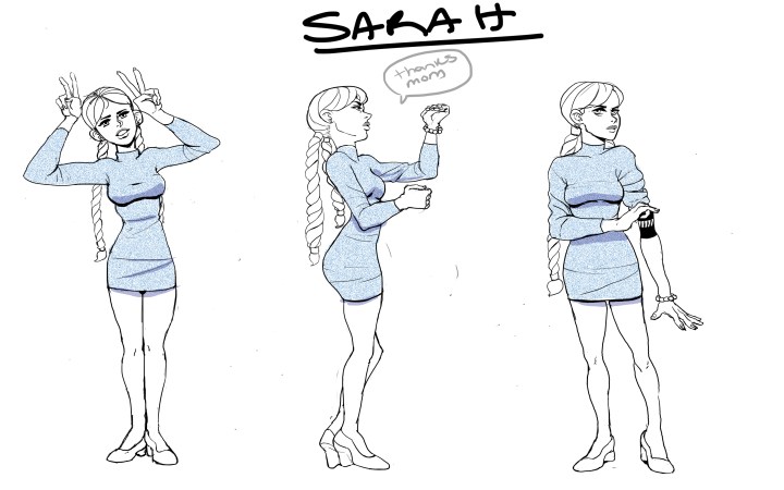 Sarah Model Sheet
